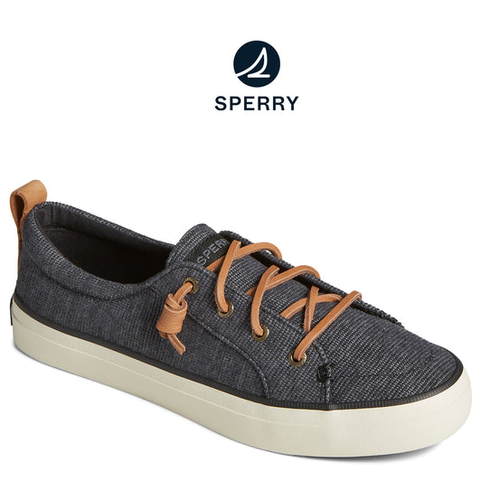 Sperry Women's SeaCycled Crest Vibe Two-Tone Sneaker Black (STS89305)