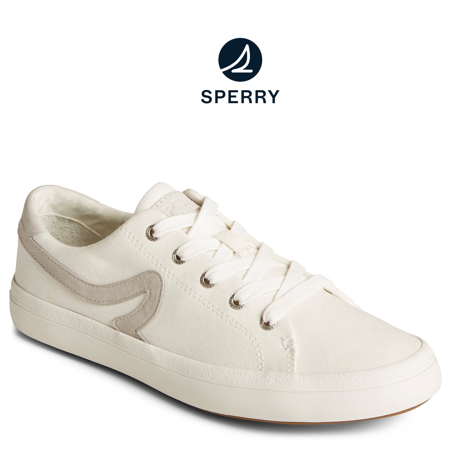 Sperry Women's SeaCycled™ Sandy Canvas Sneaker White (STS89341)