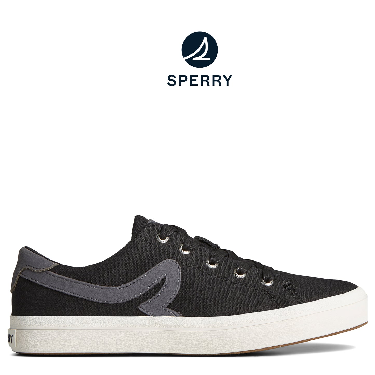 Sperry Women's SeaCycled™ Sandy Canvas Sneaker Black (STS89342)