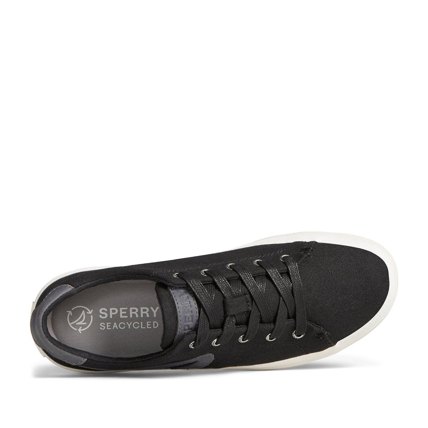 Sperry Women's SeaCycled™ Sandy Canvas Sneaker Black (STS89342)