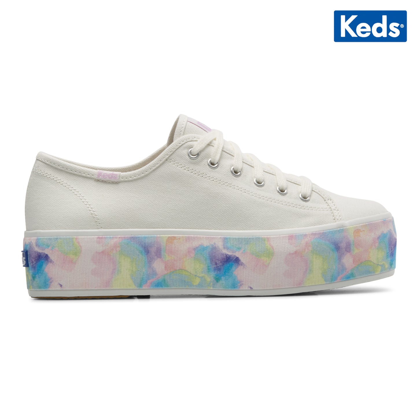 Keds Women's Triple Up Abstrct Floral Foxng White/Multi (WF66998)