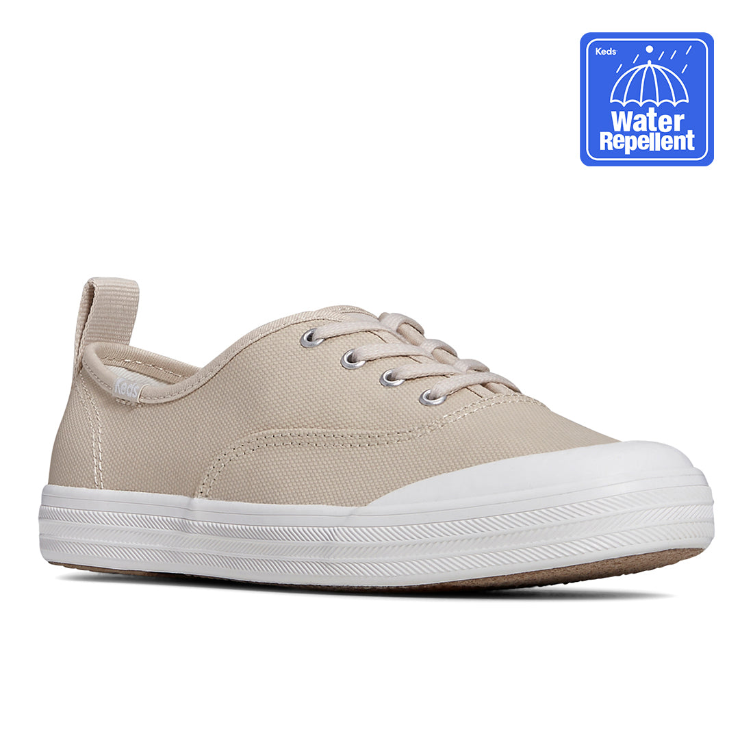Keds Women's Champion Toe Cap Splash Twill SMU Beige (WF67985)