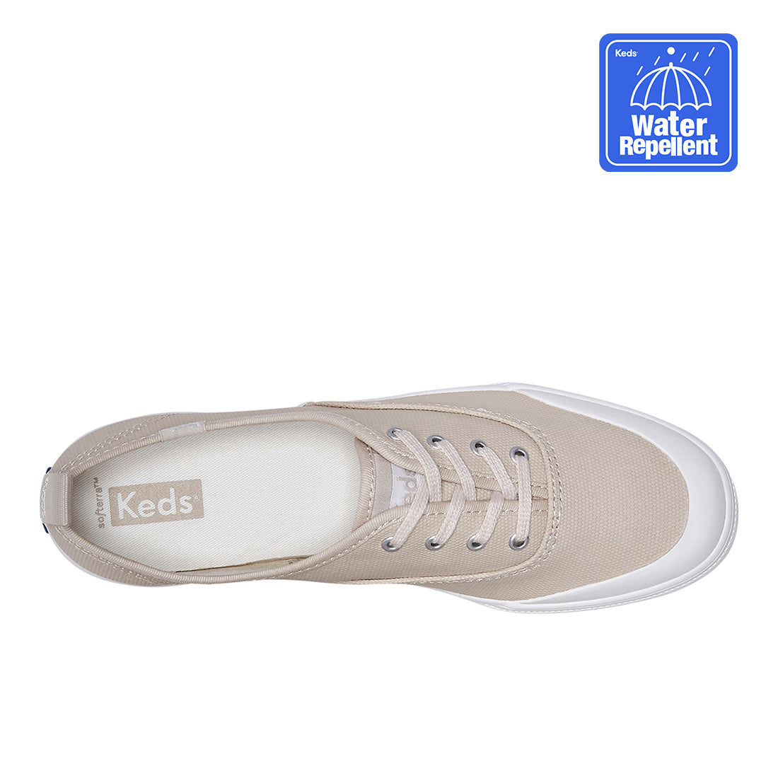 Keds Women's Champion Toe Cap Splash Twill SMU Beige (WF67985)