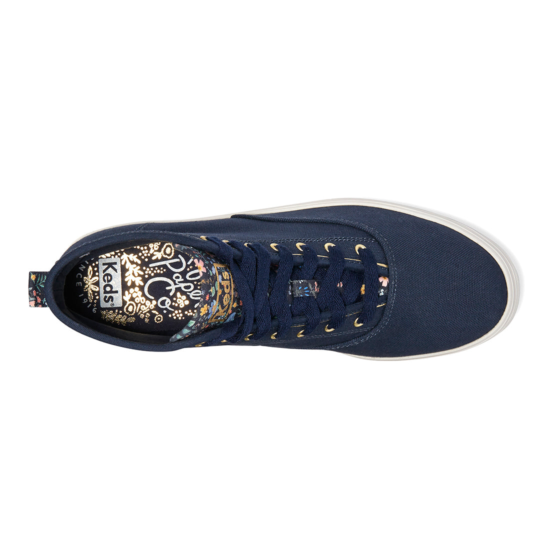 Keds Women's The Platform Mid Lug RPC Bramble Fields Navy (WF68049)