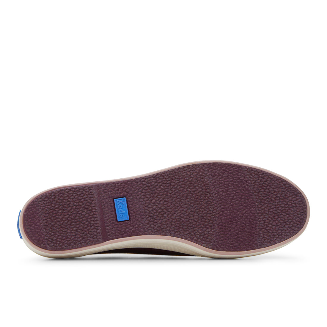Keds Womens' Triple Kick Canvas Bottom Foxing Stripe Burgundy (WF68116)