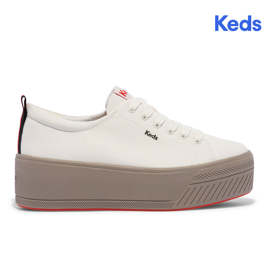 Keds Womens' Skyler Heavy Twill Sneaker White (WF68204)