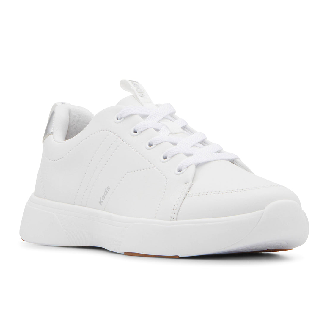 Keds Women's Blisswalk Lace Pu Sneaker White/Silver (WF68501-BLISLC6110)