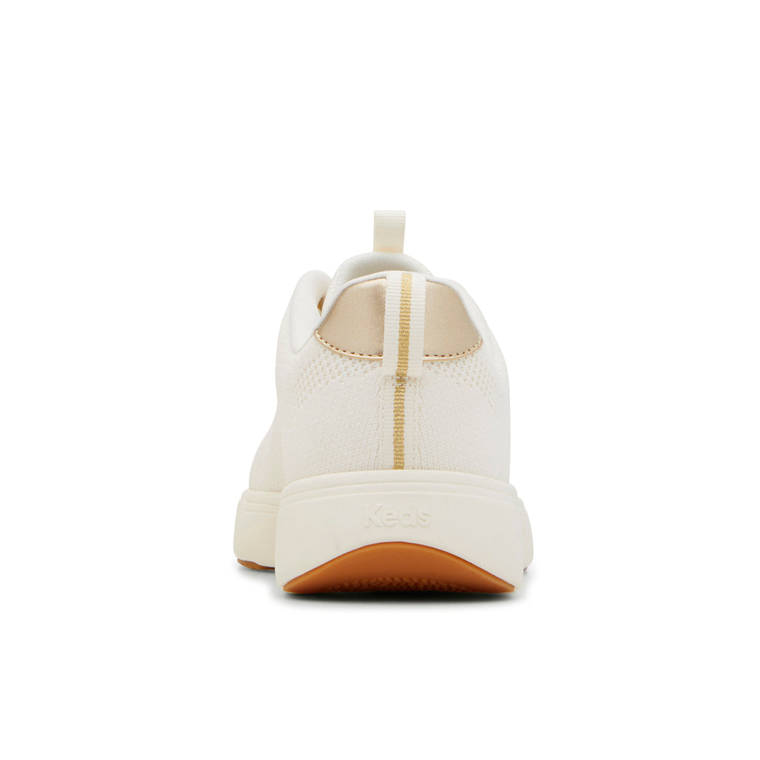 Keds Women's Blisswalk Lace Engineered Knit Sneaker Snow White/Gold (WF68541-BLISLC5110)