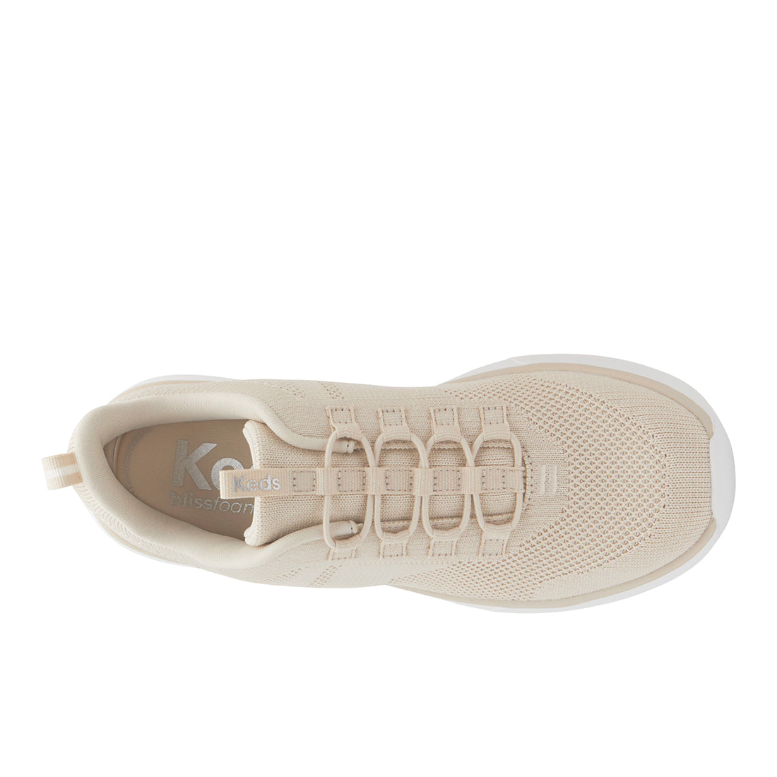 Keds Women's Blisswalk Alt Engineered Knit Sneaker Snow White/Oatmeal (WF68627-BLISAL5110)