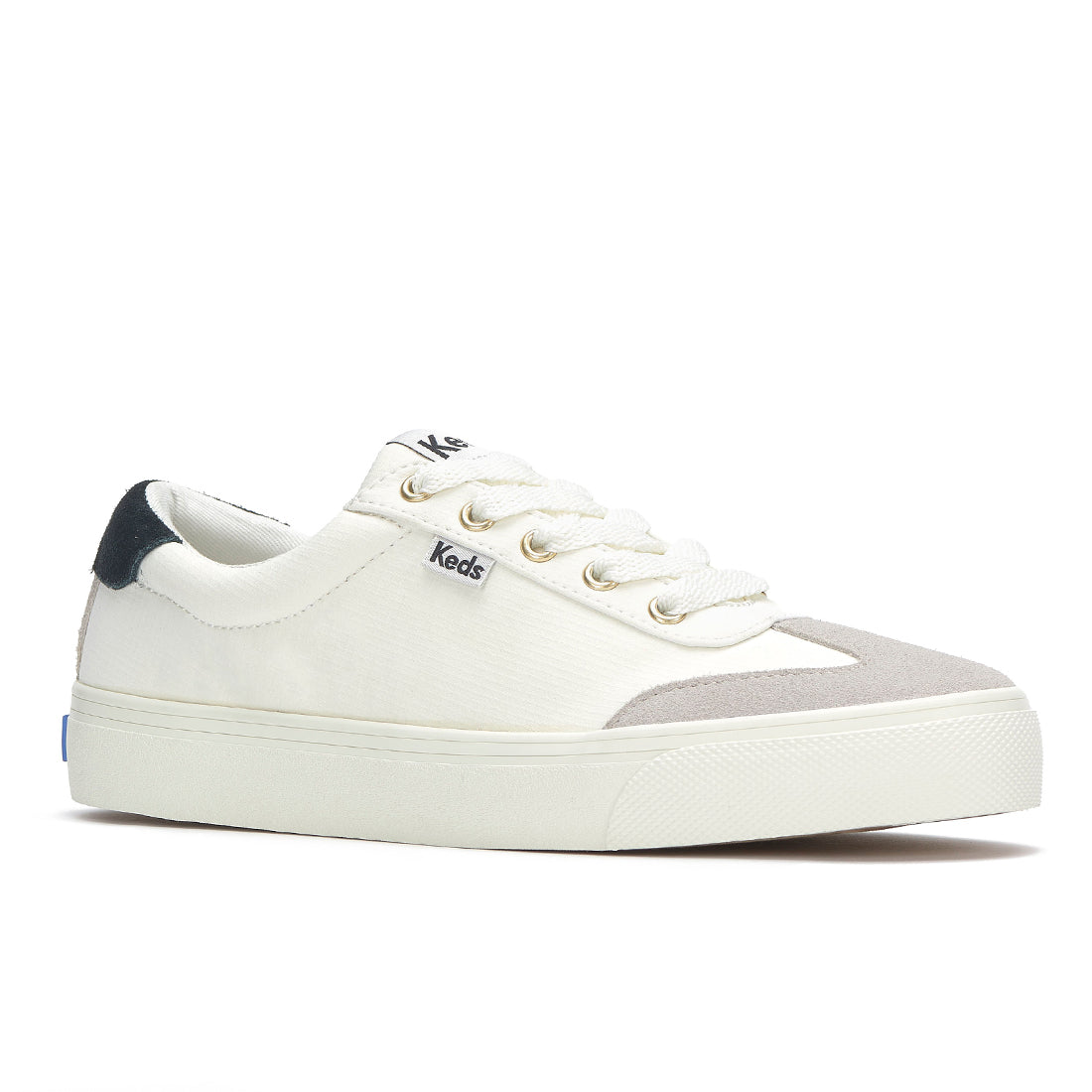 Keds Women's Jump Kick T-Toe Ripstop/Suede Sneaker Snow White/Grey (WF68635-JKTOE5110)