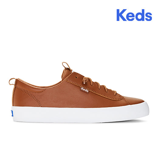 Keds Women's Kickback Leather Sneaker Cognac (WH67599)