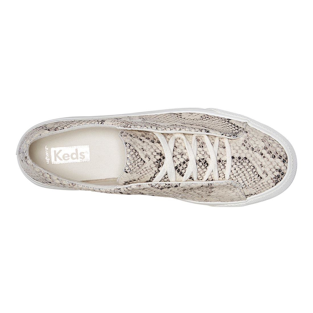Keds Women's Remi Leather Snakeskin Sneaker Cream (WH67800)