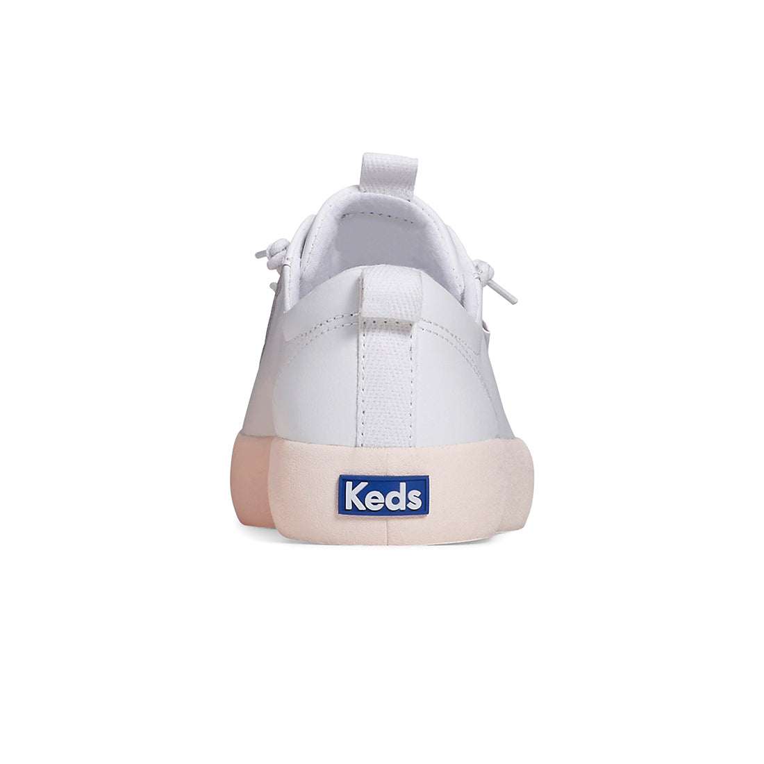 Keds Women's Kickback Leather Pop Foxing SMU Sneaker White/Blush (WH67986)