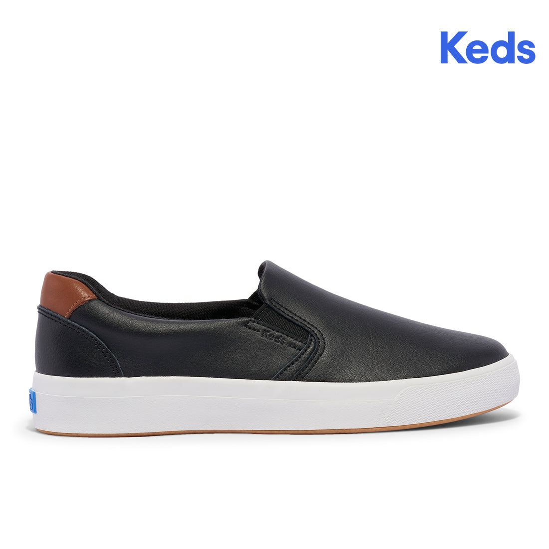 Keds Womens' Pursuit Slip Leather Black (WH68022)