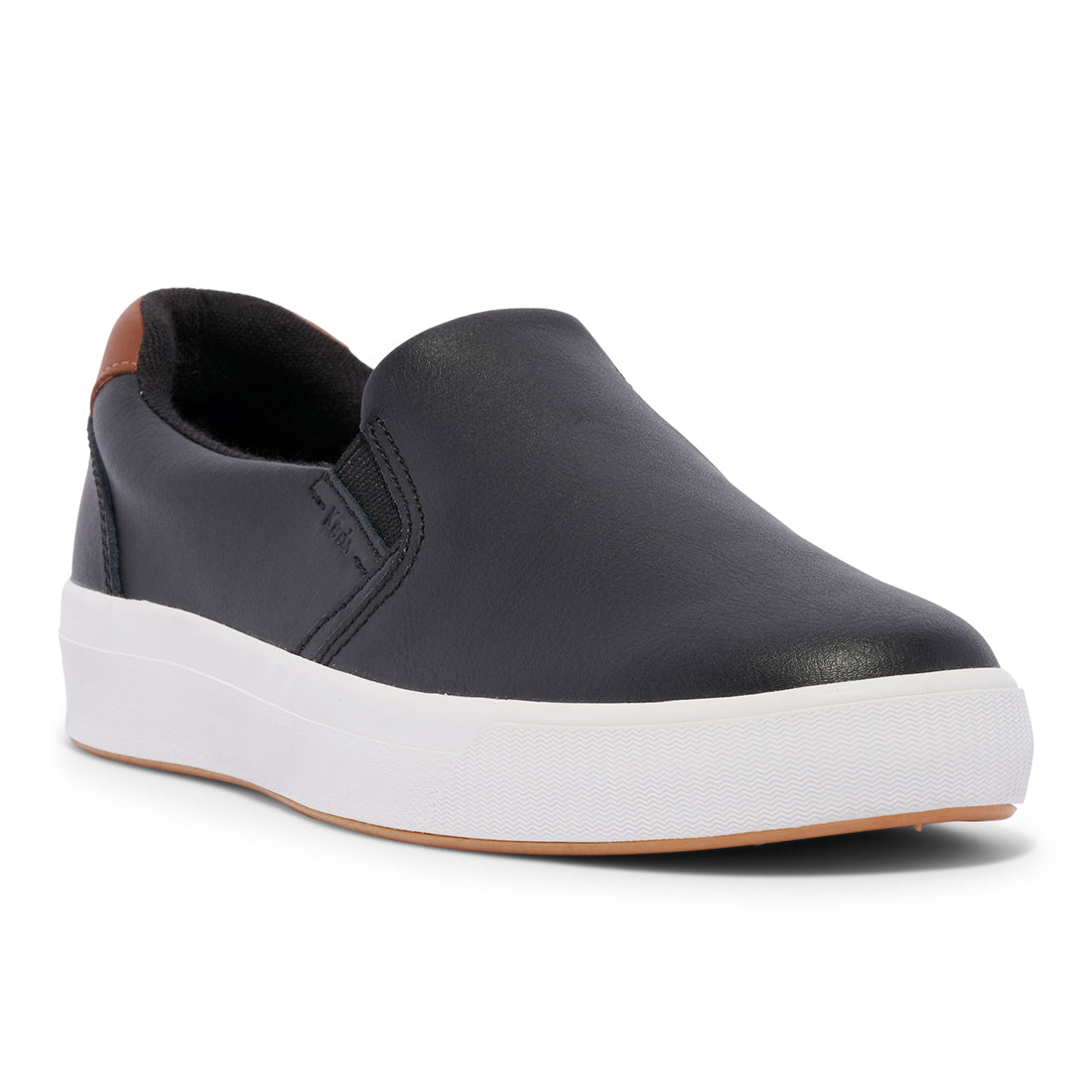 Keds Womens' Pursuit Slip Leather Black (WH68022)