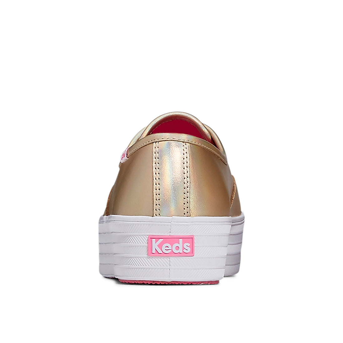 Keds Women's Barbie Point Metallic Leather Sneaker Gold (WH68062)