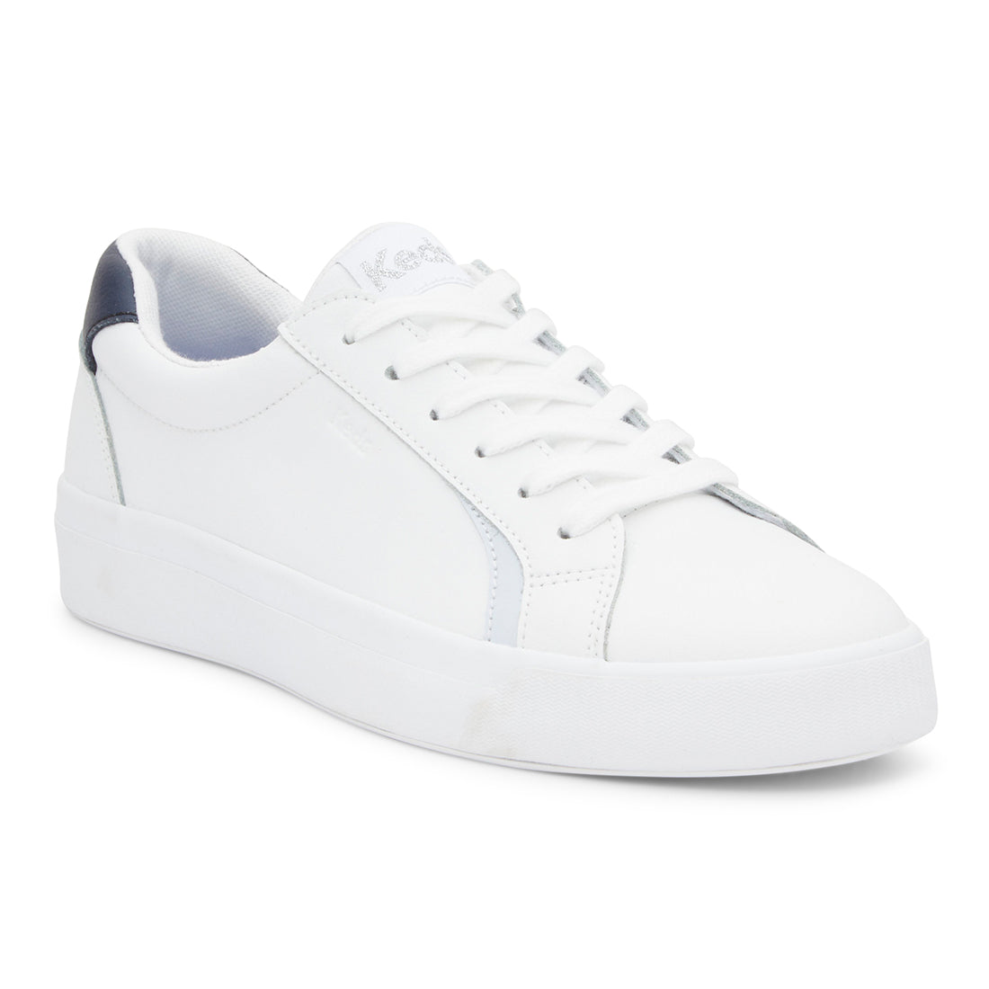 Keds Womens' Pursuit Leather Sneaker White/Blue (WH68071)