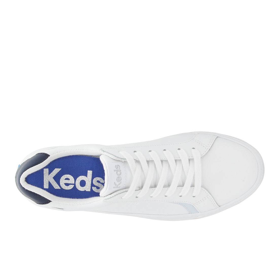 Keds Womens' Pursuit Leather Sneaker White/Blue (WH68071)