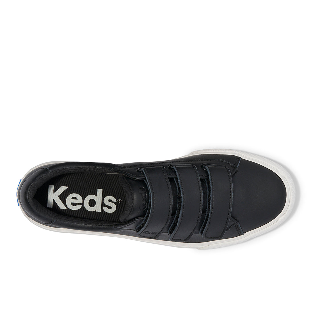 Keds Womens' Jump Kick V Leather Black/White (WH68193)