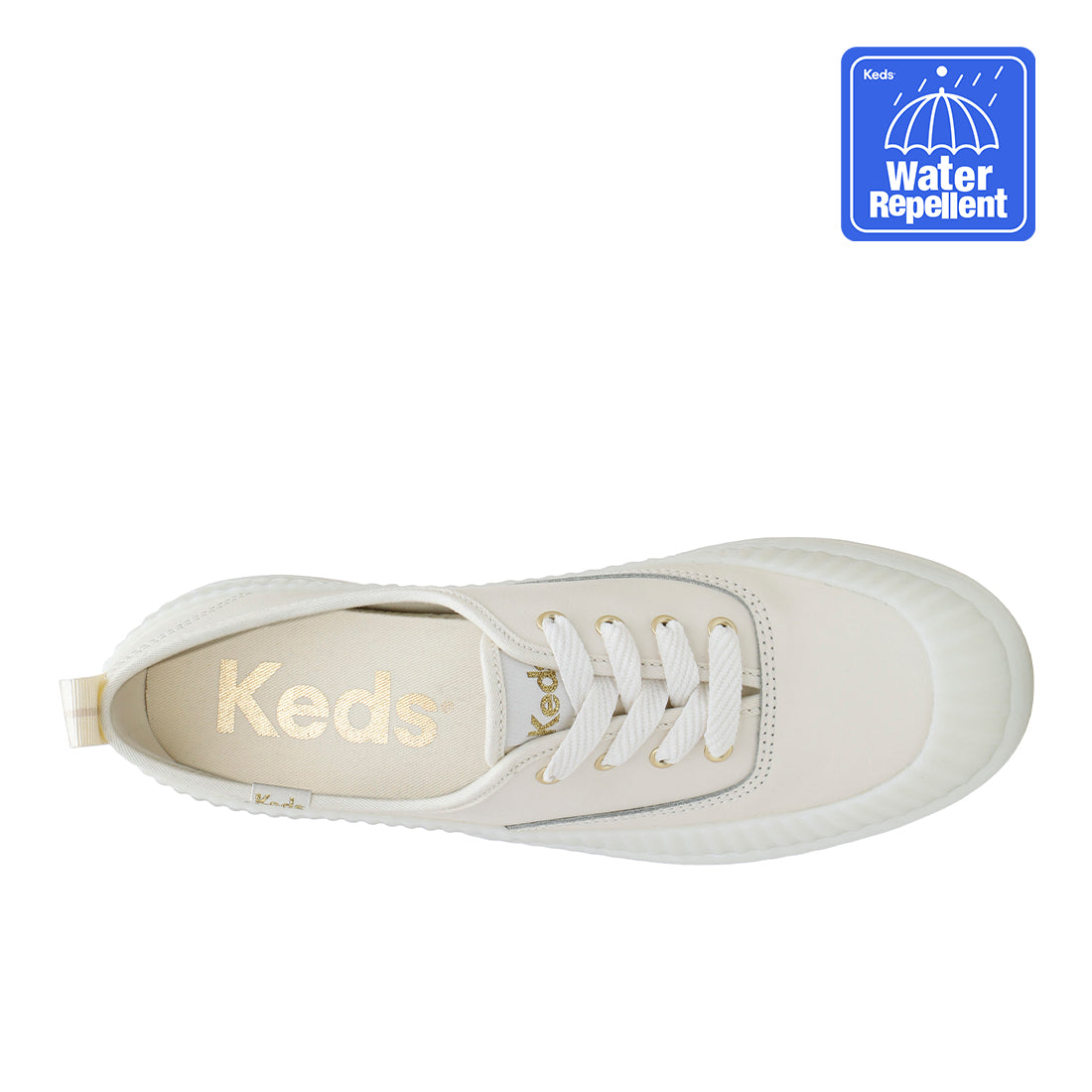 Keds Womens' The Platform Lug Weatherized Leather Off White (WH68242)
