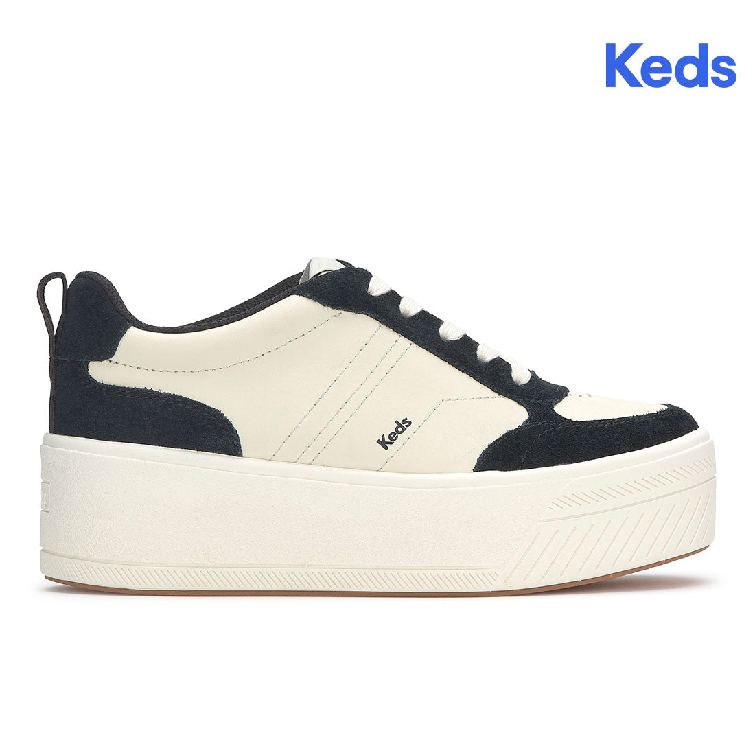 Keds Women's Skyler II Leather/Suede Egret/Black (WH68428-SKYII7280)