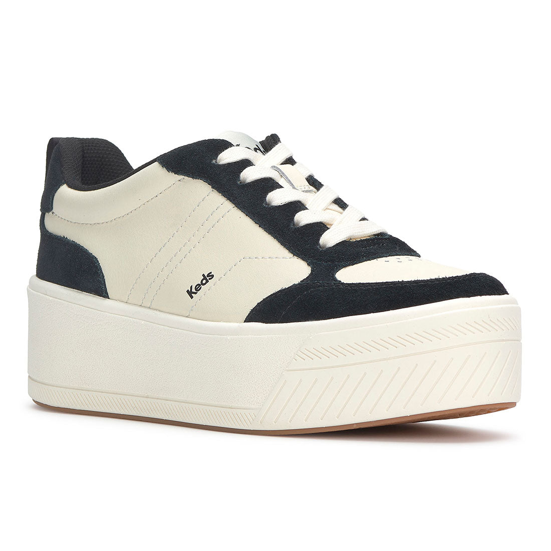 Keds Women's Skyler II Leather/Suede Egret/Black (WH68428-SKYII7280)