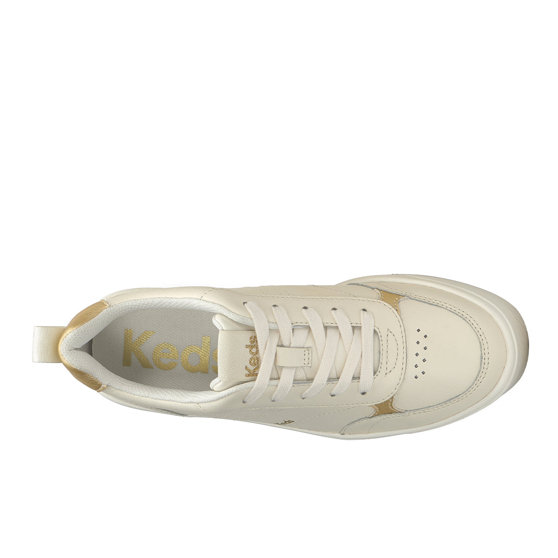 Keds Women's Skyler II Leather Smu-25Ss Egret/Gold (WH68930-SKYII6280)