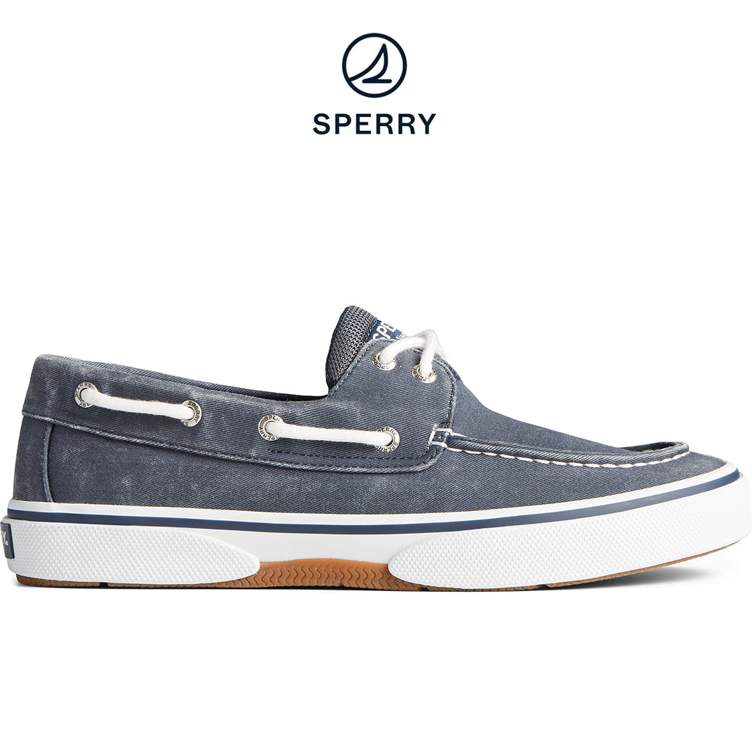 Sperry Men's Halyard 2-Eye Saltwashed Sneaker Navy (STS23584)