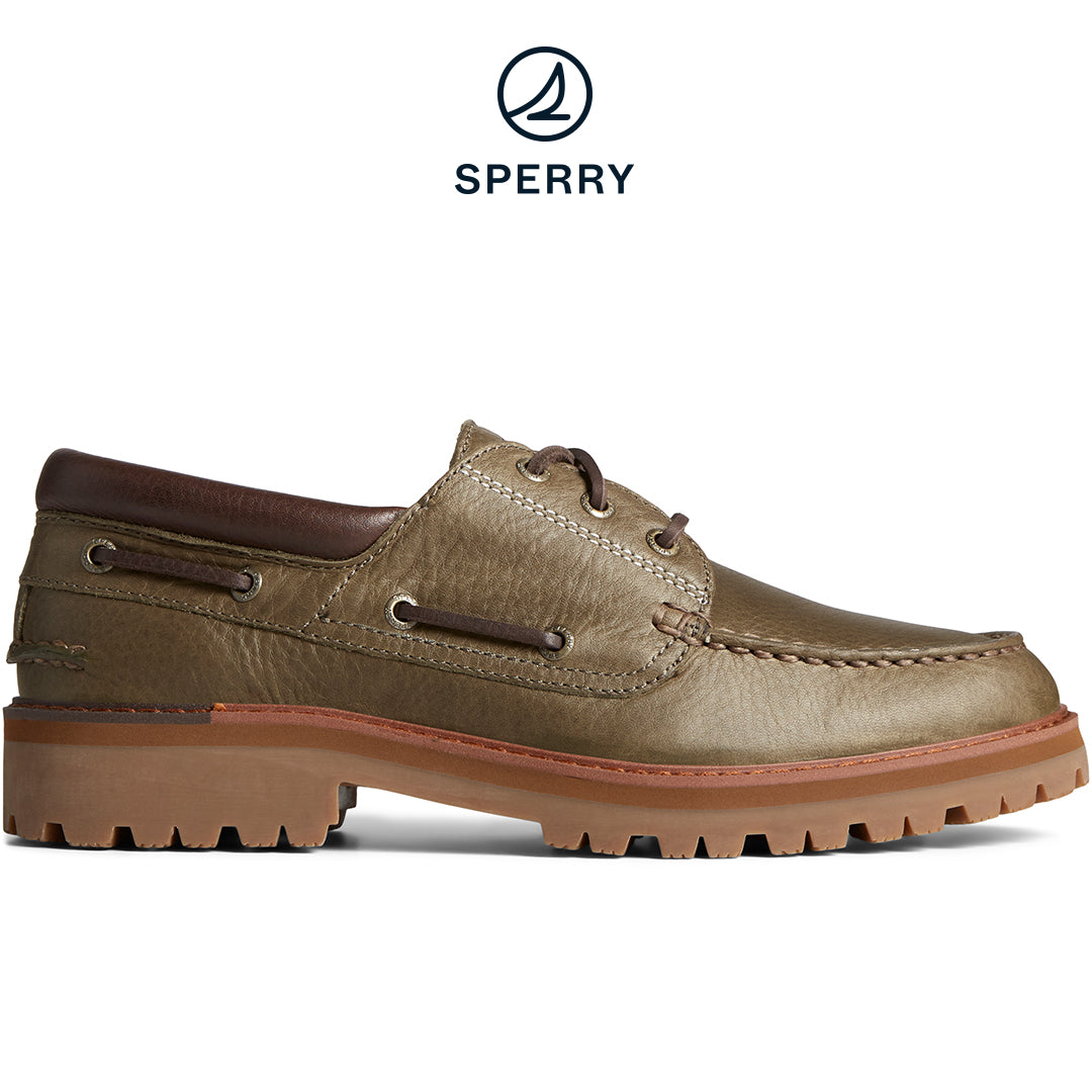 Sperry Men's Authentic Original Lug 3-Eye Boat Shoe Olive