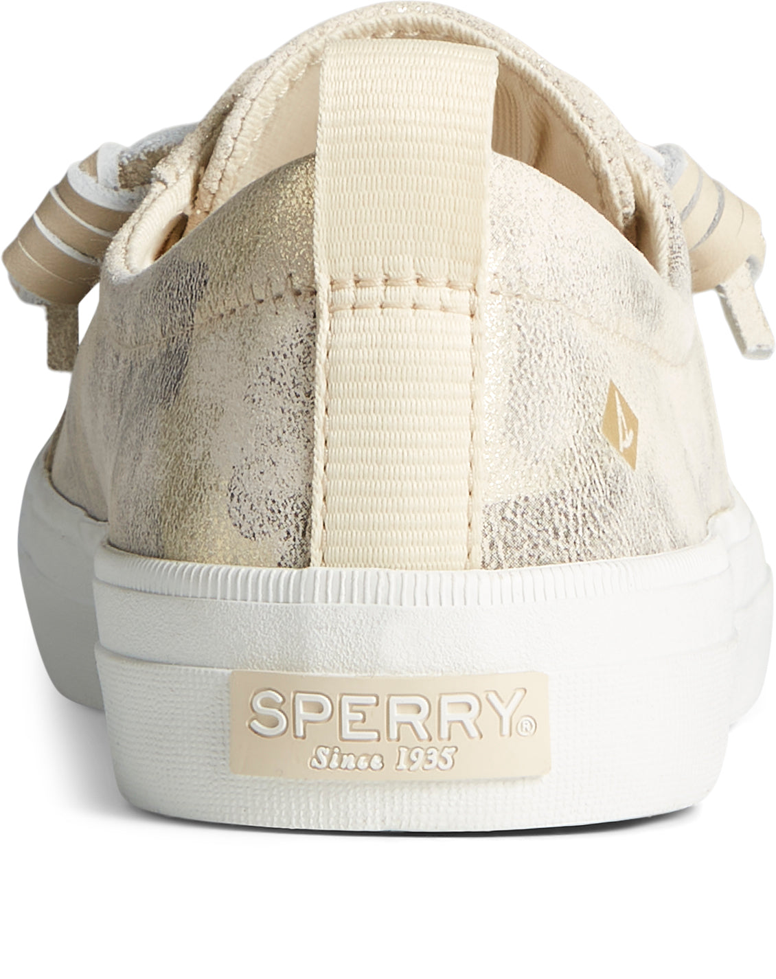 Sperry Women's Crest Vibe Camo Metallic Leather Sneaker - Ivory (STS87045)