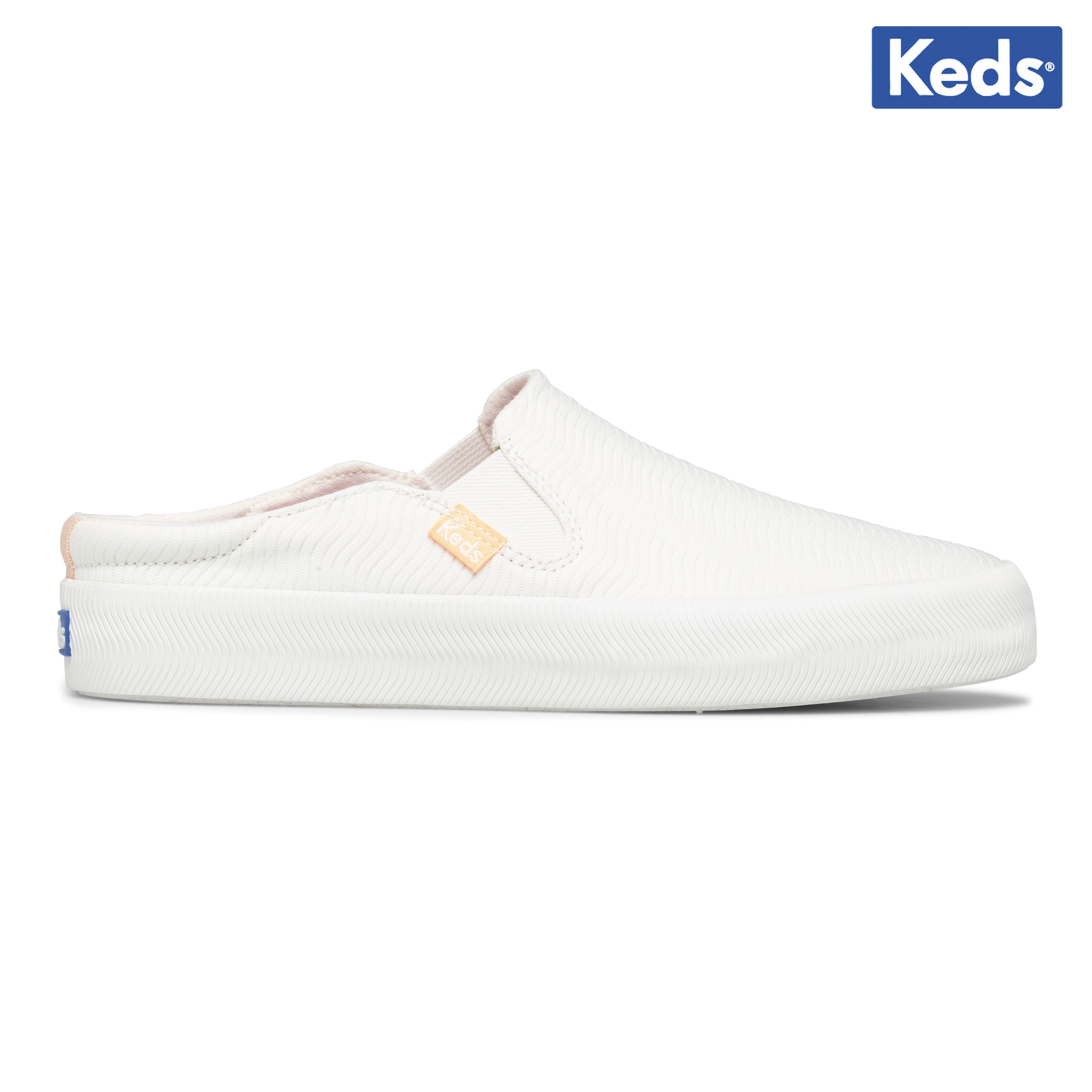Keds white leather slip 2025 on