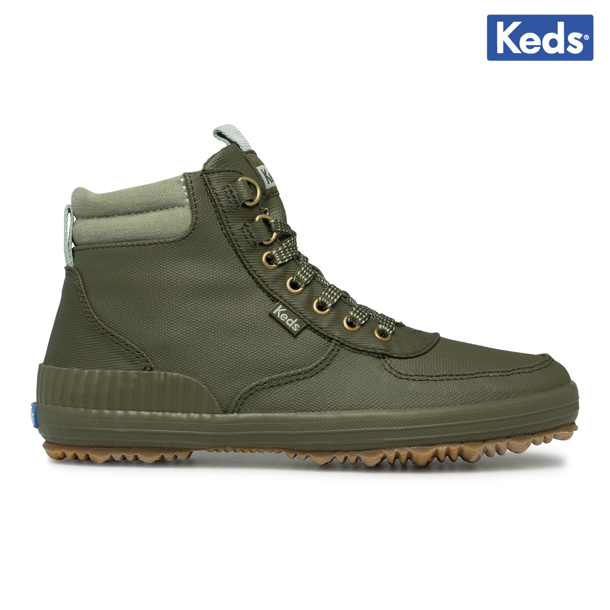 Keds Women's Scout Boot III Splash Twill Olive WF65708 – Complex