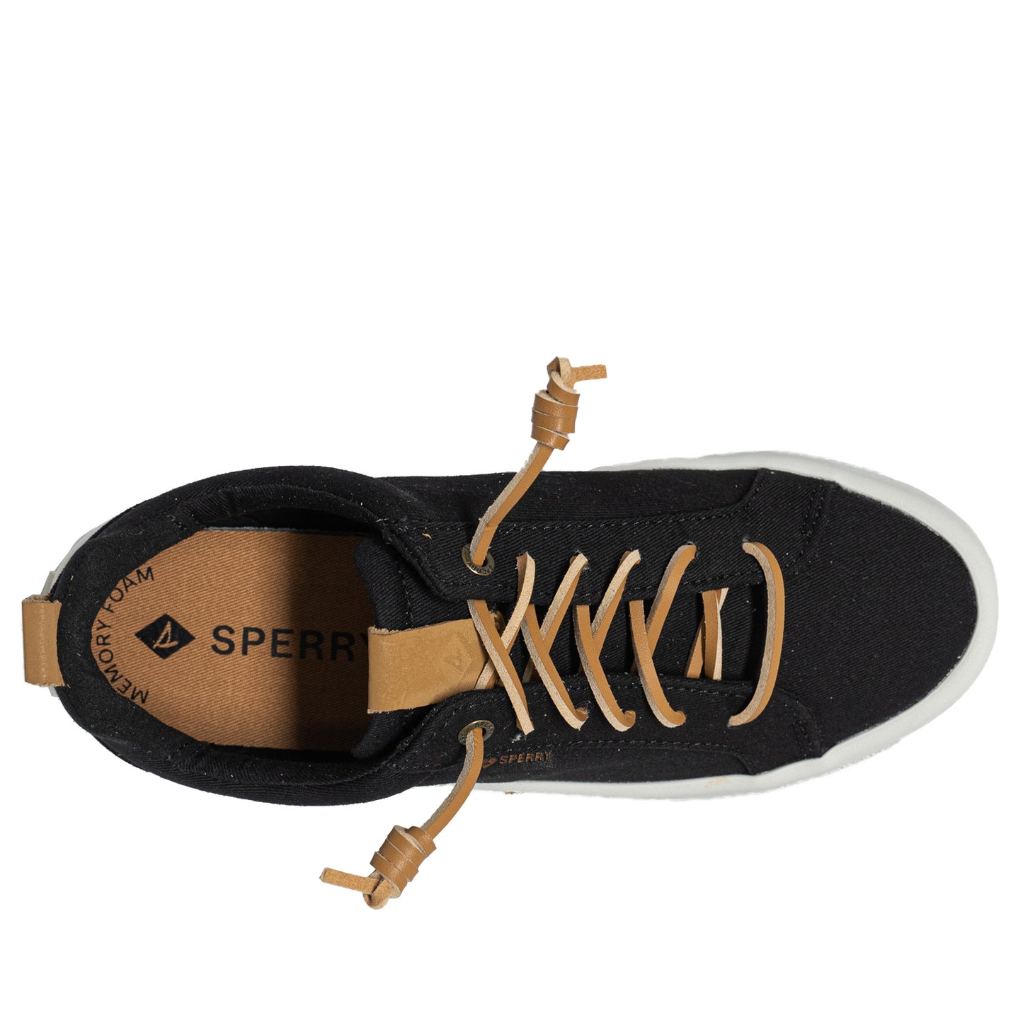 Sperry Women's Bermuda Beach Texttile Twill Flocked Sneakers - Black (L10397912)