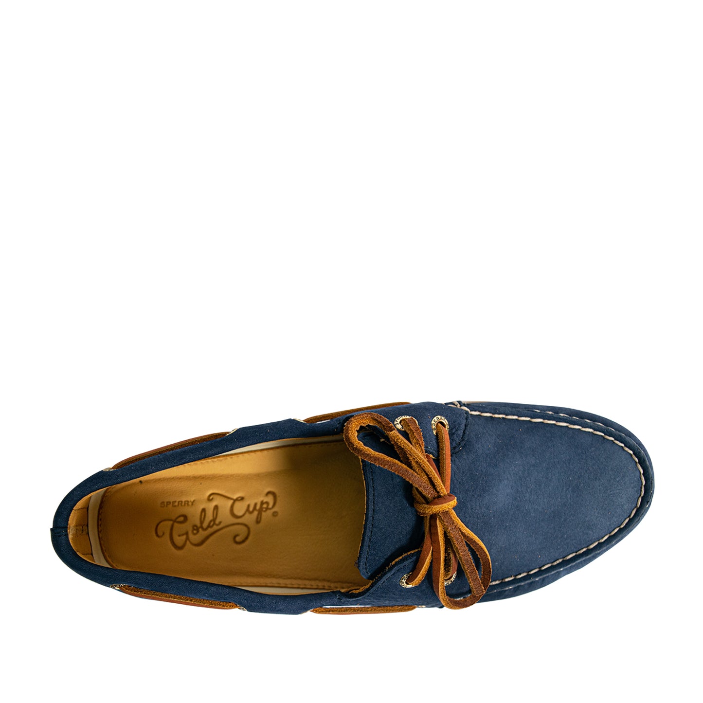 Sperry Men's Gold Authentic Original™ 2-Eye Nubuck Boat Shoes Topsider - Navy (10398460)