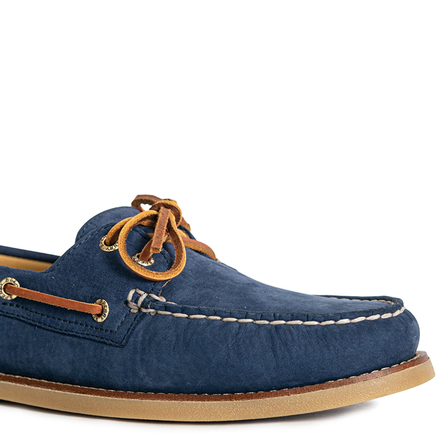 Sperry Men's Gold Authentic Original™ 2-Eye Nubuck Boat Shoes Topsider - Navy (10398460)
