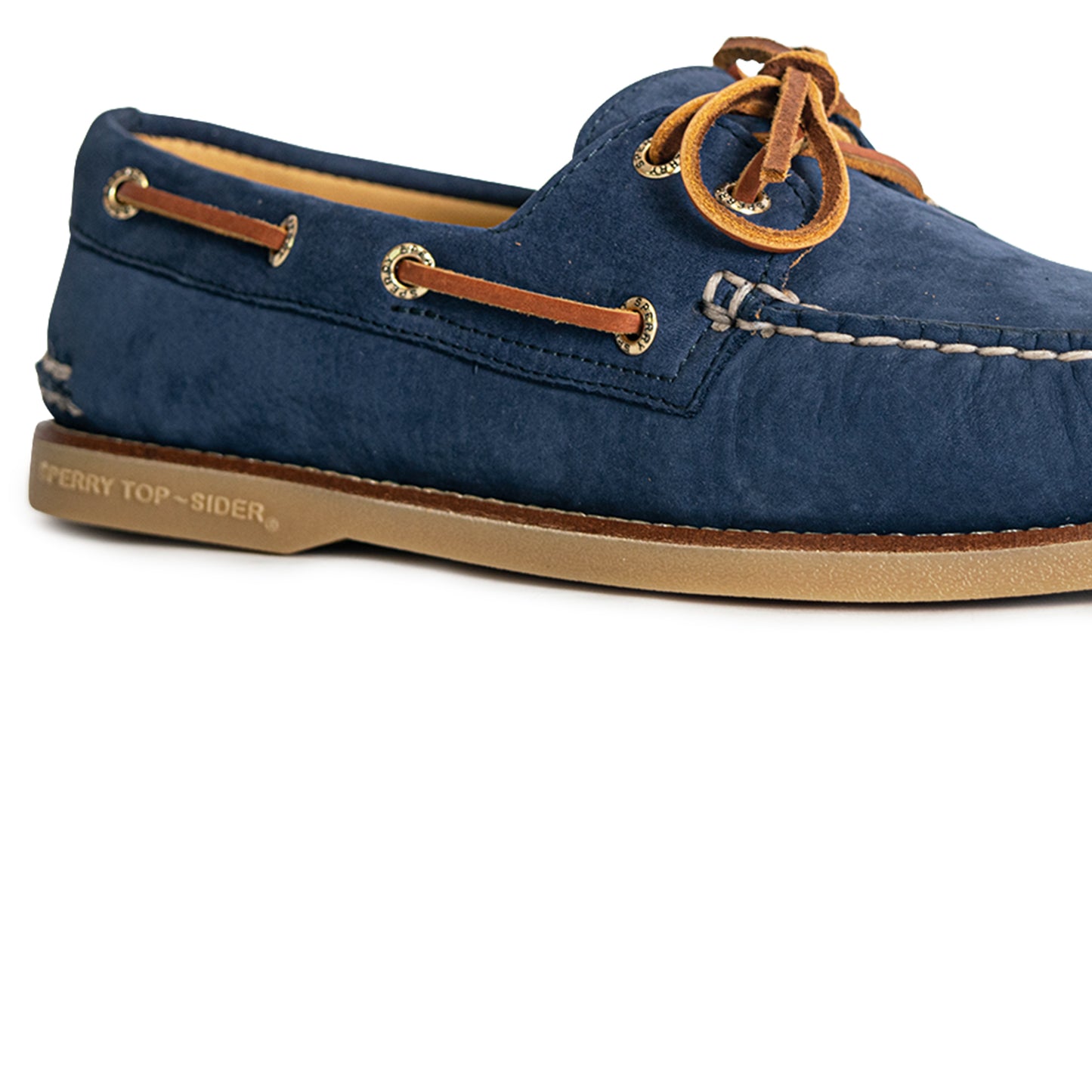 Sperry Men's Gold Authentic Original™ 2-Eye Nubuck Boat Shoes Topsider - Navy (10398460)