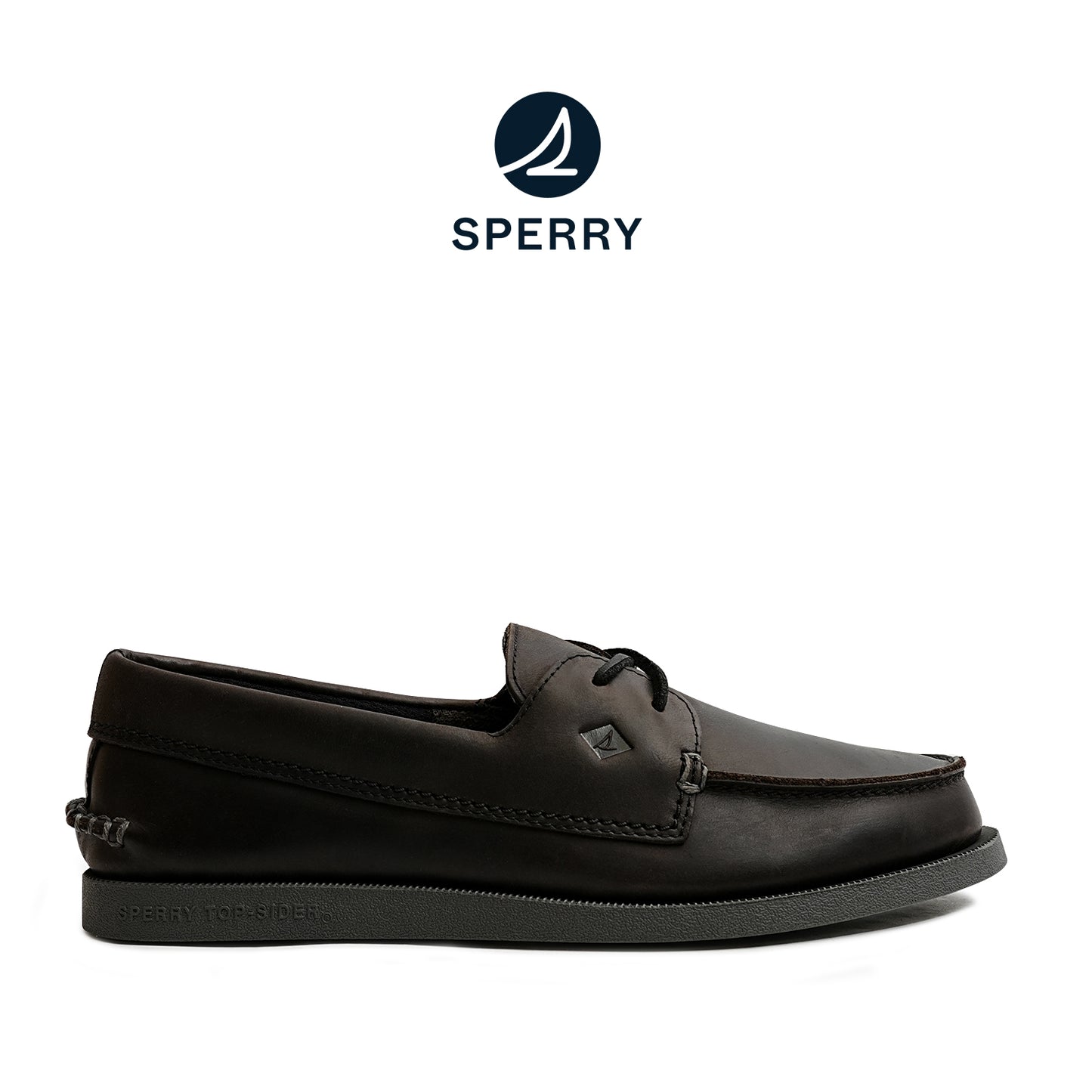 Sperry Men's Authentic Original™ 2 Eye Hull Crosslace Boat Shoes - Black (M10410981)