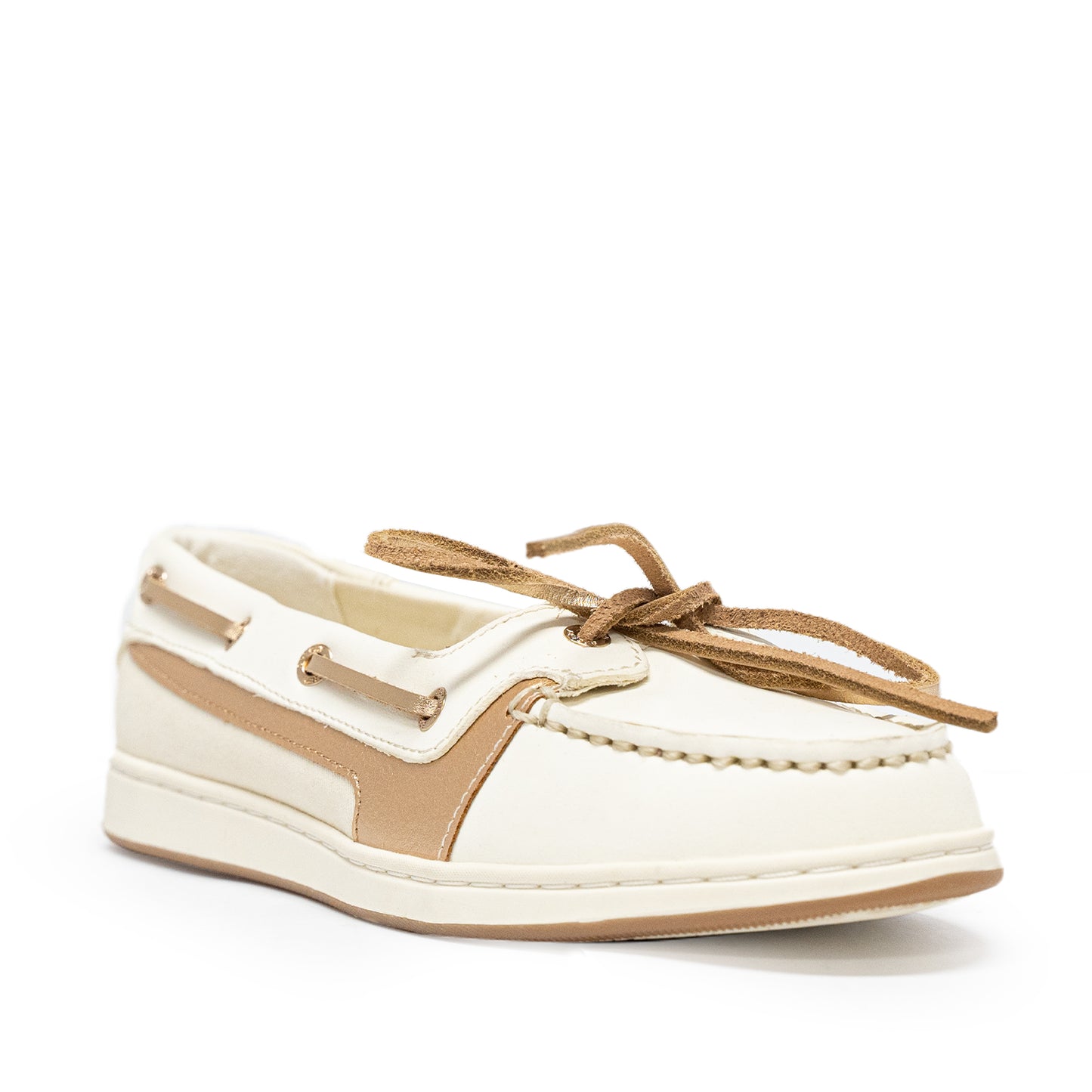 Sperry Women's Starfish 1 Eye Boat Shoes - Beige/Gold (25F02472)