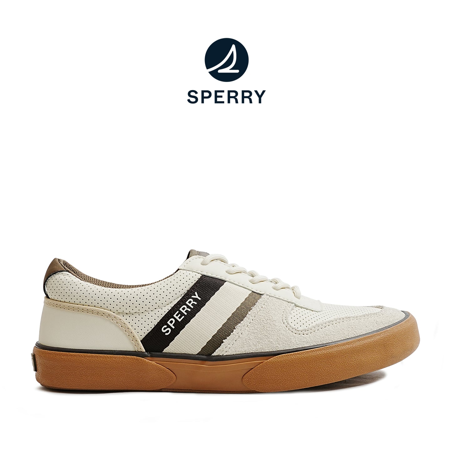 Sperry Men's Halyard Retro II Sneakers - Brown/Gum (25F03451)