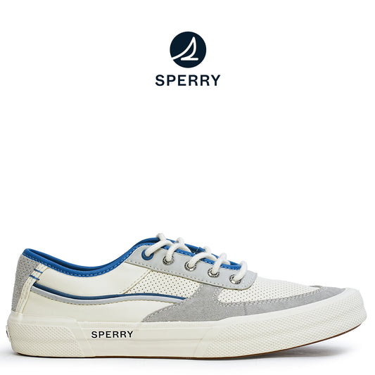 Sperry Men's Soletide Leather Sneakers - Offwhite/Blue/Grey (25F03511)