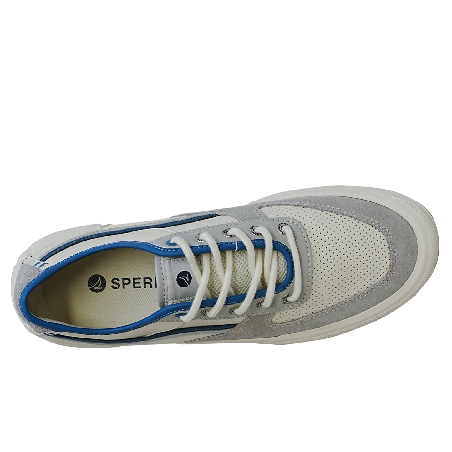 Sperry Men's Soletide Leather Sneakers - Offwhite/Blue/Grey (25F03511)