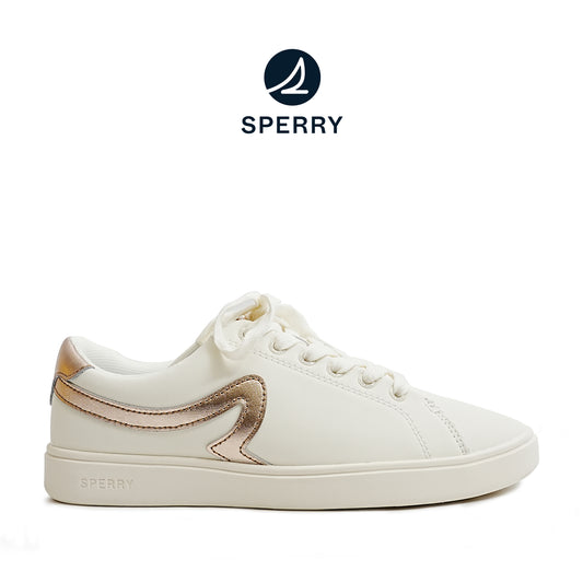 Sperry Women's Sandy 90 Leather Sneakers - Offwhite/Rose Gold (25F04322)