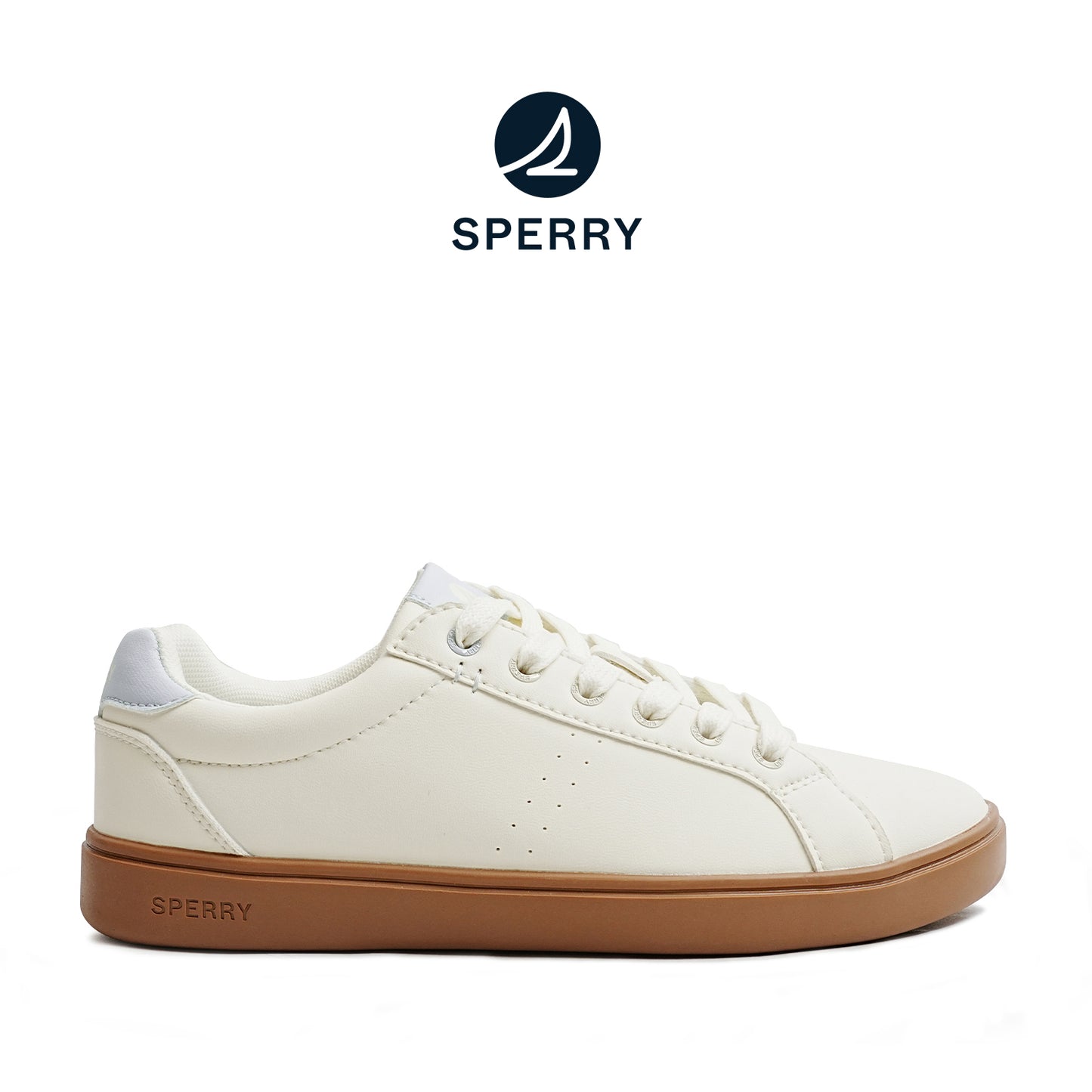 Sperry Women's Deck 90 Sneakers - Off White/Blue/Gum (25F04402)