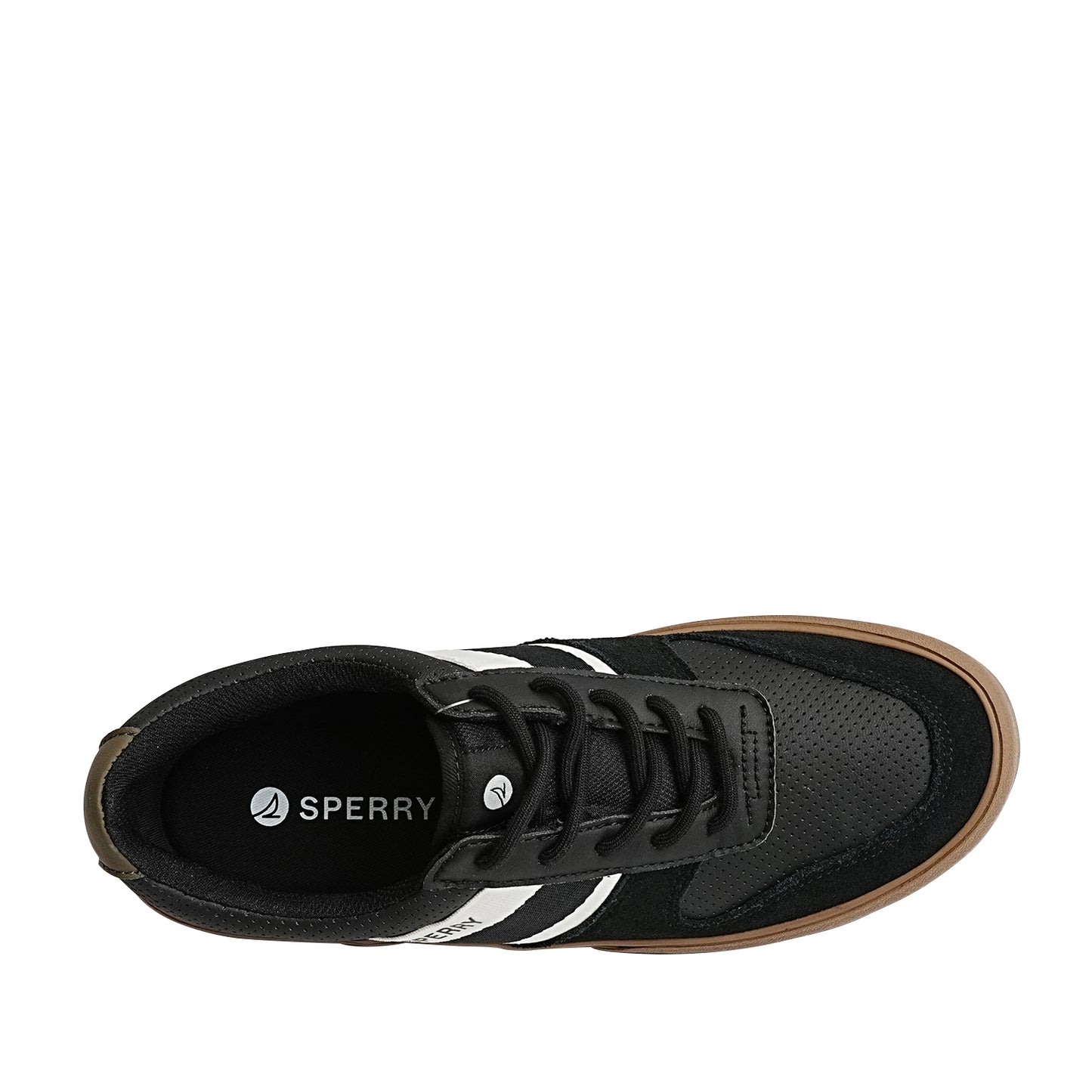 Sperry Men's Halyard Retro II Sneakers - Black/Gum (25F05891)