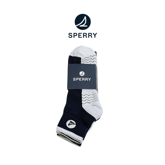 Sperry 2• In• 1 Ankle Socks Accents - Green/Navy (25F65641)