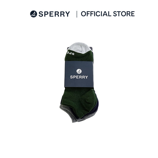 Sperry 2• In• 1 Ankle Socks Embroidered - White/Navy (25F65652)