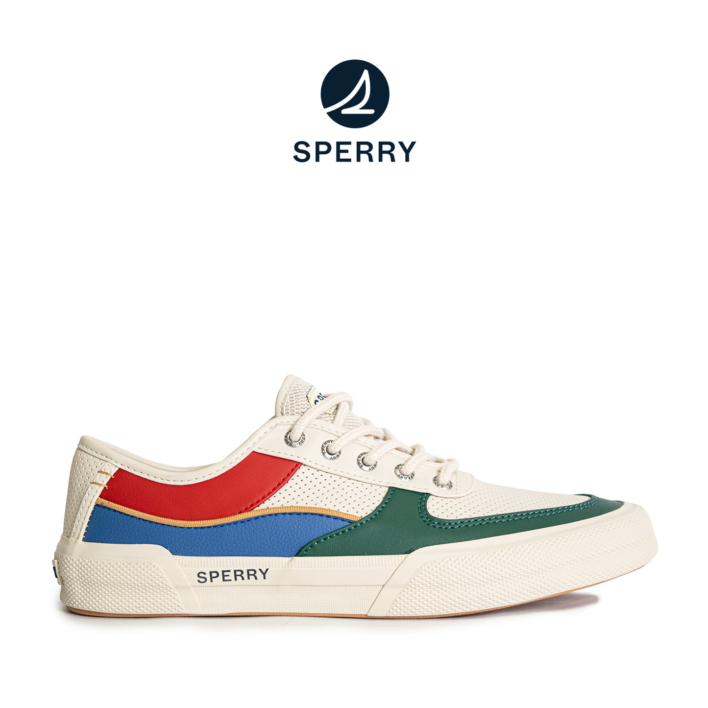 Sperry Men's Soletide Leather Sneakers - Light beige/Multi (25S00381)