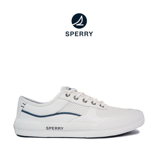 Sperry Men's Soletide Leather Sneakers - Off White/Blue Wave (25S00391)