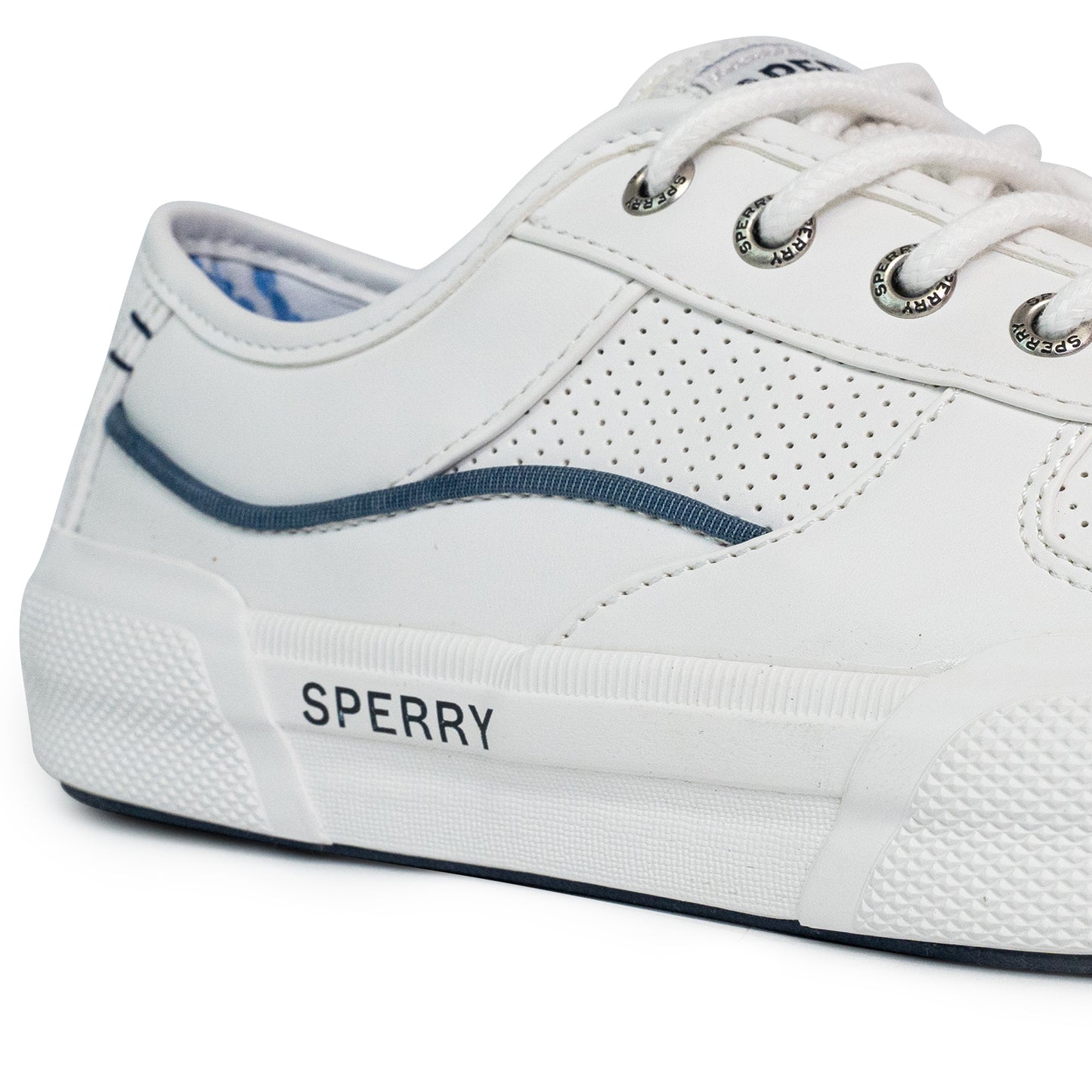 Sperry Men's Soletide Leather Sneakers - Off White/Blue Wave (25S00391)
