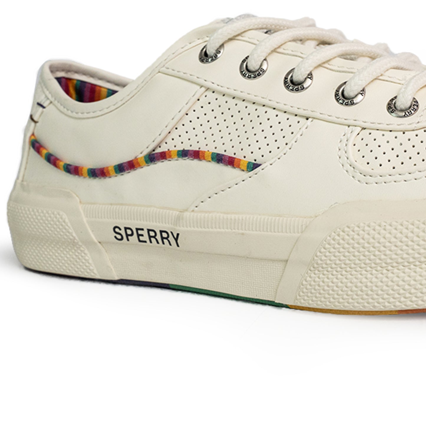 Sperry Men's Soletide Leather Sneakers - Light Beige/Rainbow (25S00411)
